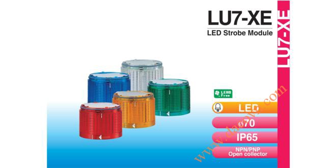 Module đèn LED đèn tháp báo hiệu Patlite LU7 Φ70, nhấp nháy, LU7-XE