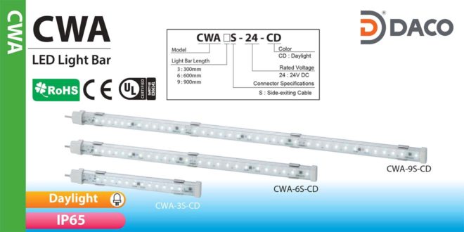 Đèn LED chiếu sáng dạng thanh, Chống nước Patlite CWA, IP65, 24VDC
